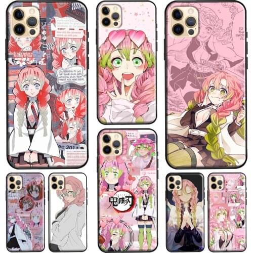Mitsuri Kanroji Kimetsu no Yaiba Phone Case For iPhone 11 12 Pro Max 7 8 Plus X XR XS Max 5S SE 2020 12 Mini Back Cover