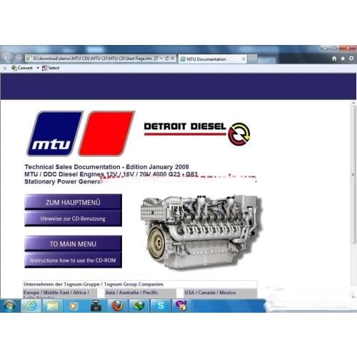 MTU Series 4000 Engine Tranning