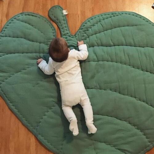 Maple Leaf Shaped Baby Toddler Soft Cotton Play Carpet Crawling Mat Room Decor