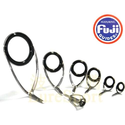 LureSport FUJI guide set MNAT Top KLAG KTAG KWAG guide 7pc/set Spin Rod Building component Repair fishing pole DIY Accessory