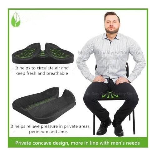 Non-Slip Memory Foam Seat Cushion For Back Pain Coccyx Orthopedic Car Office Chair Wheelchair Support Tailbone Sciatica Relief