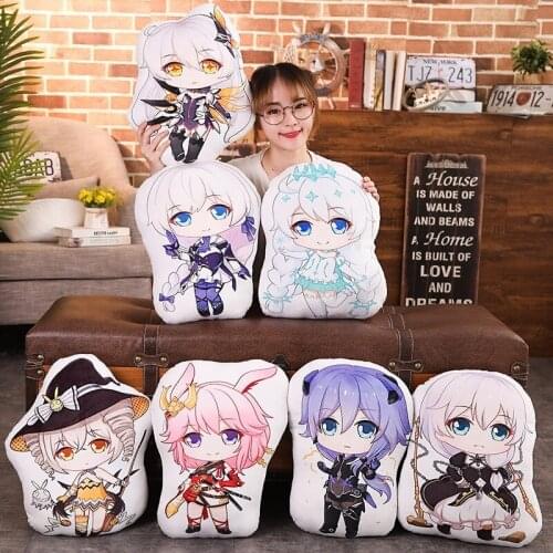 35cm/45cm Anime Honkai Impact 3 Yae Sakura double sided Manga Pillow Stuffed Plush Toy Home Decoration Cushion Pillow