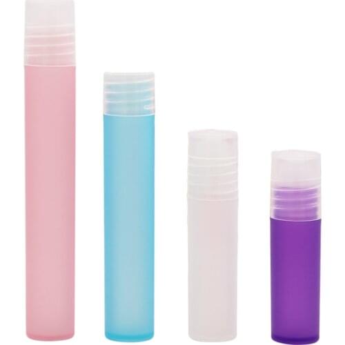 New 3m/5ml/10ml Empty Perfume Roll Roller Ball Bottle On Plastic Liquids Oil Container Refillable Bottles Holders
