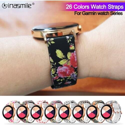 20mm 22mm Silicone Bracelet Strap For Garmin vivoactive 4 3 music 935 945 245 645 venu Watch band For Fenix 5 5S plus 6 6S pro