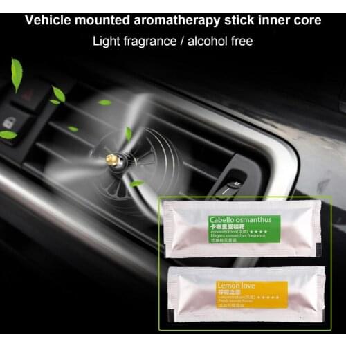 20Pcs Car Air Aromatherapy Refills Osmanthus Fragrance Replacement Sticks Lemon Fragrance Solid Perfume for Home