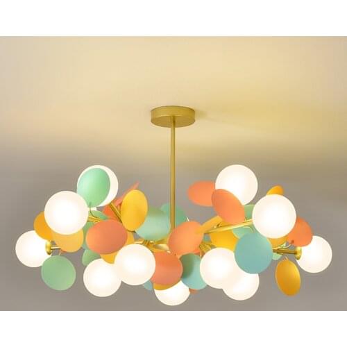 Modern Leaves Chandelier Lighting Nordic Branch Chandelier For Bedroom/Living Room Creative Flower Hanging Light Fixture