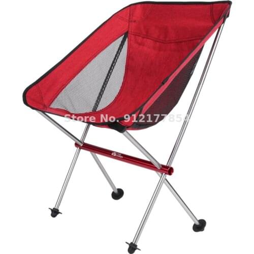 Ultralight outdoor aluminum alloy folding chair portable fishing chair backrest small stool camping moon chair