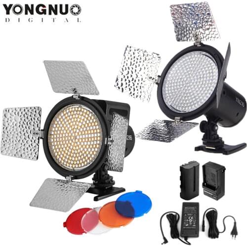 Yongnuo YN216 5500K/3200-5500K Bi-color LED Video Fill Light Lighting with 4 Color Filters YN-216 for DV DSLR Camera Canon Nikon