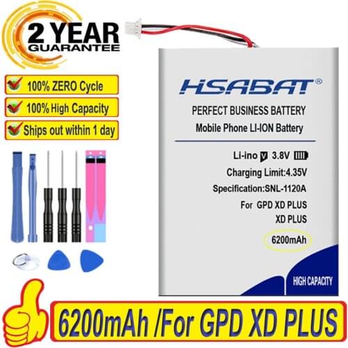 Top Brand 100% New 6200mAh Battery for GPD XD Plus XDPlus Batteries + free tools