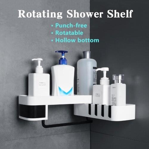 Corner Shower Shelf Bathroom Shampoo Shower Shelf Holder Kitchen Nail-Free Punch-free Storage Rack Organizer Wall Mounted Rack