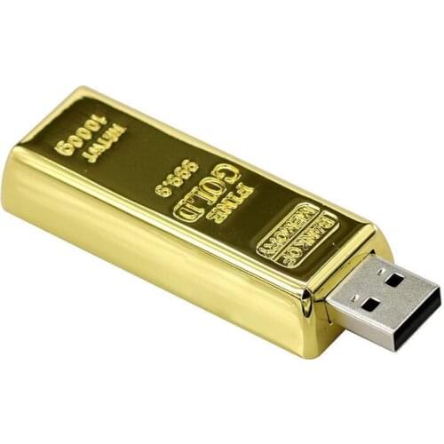 USB flash drive128GB bullion pen drive4GB 8GB 16GB 32G 64G high quality metal memory stick creative gift pendrive usb stick cle