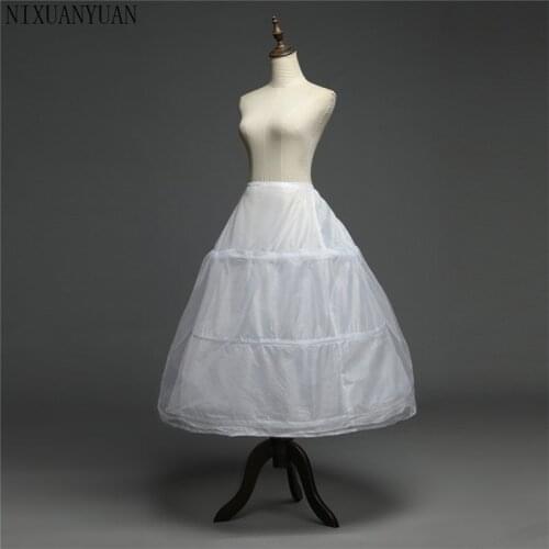 In Stock 3 Hoops Petticoats for wedding dress Wedding Accessories Crinoline Cheap Underskirt For Ball Gown