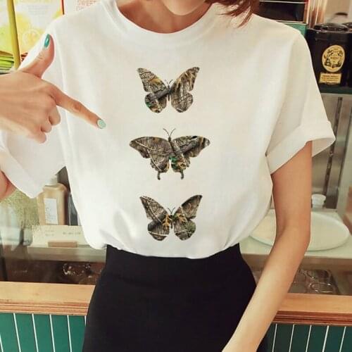 Women Graphic Tees Printing Female Fashion Casual Tops 90s White Clothes Top Tshirt T-Shirt Summer Clothing Short Sleeve
