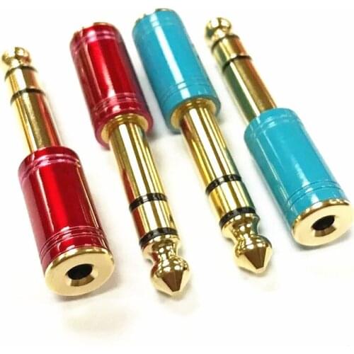10pcs/lot 6.35mm 1/4" Male To 3.5mm 1/8" Female Audio Adapter 6.35 to 3.5 Jack Stereo Converter For Headphone Microphone
