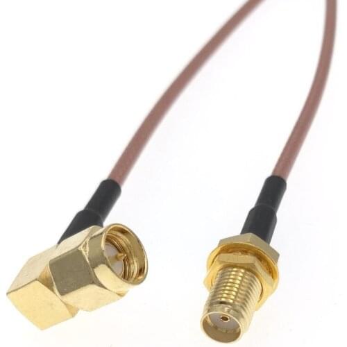 10pcs SMA Male Right Angle To SMA Female RG316 8" 20CM RF Pigtail Jumper Cable