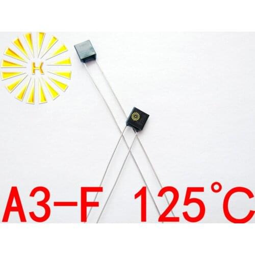 100% Original A3-F 125 degree Thermal Cutoff RH125 Thermal-Links 2A 250V Black Square Temperature Fuse x 500PCS