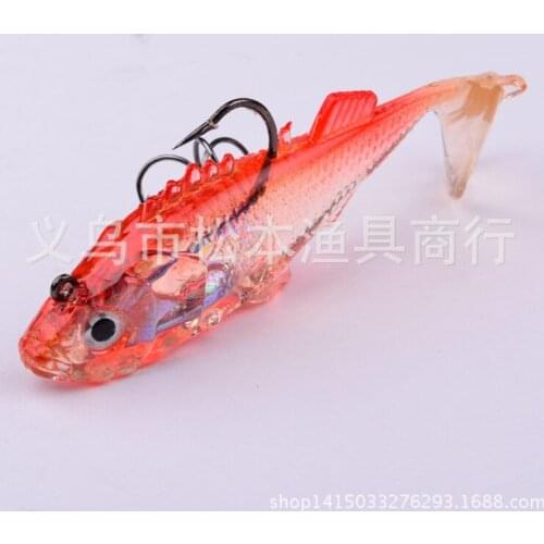 100pcs/lot 0.54OZ 15.45g classic bait lures soft bait lures 3" 7.6cm dw-1059 Opsariichthys Tackle bait