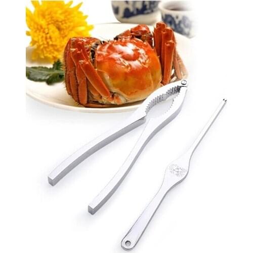 2PCS /set Crab Cracker Pick Set Stainless Steel For Crab Lobster Fork Useful Utensils Home Kitchen Seafood