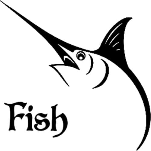 30cm Fish Marlin Fishing Car-Styling Car Sticker Vinyl Decal 6Zf-088