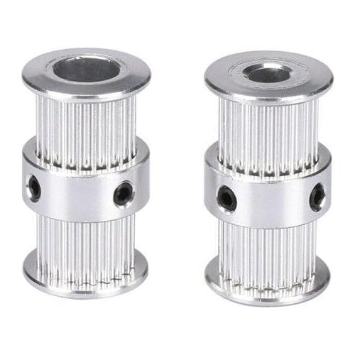 5Pcs GT2 pulley type double head GT2 20 teeth 6mm width bore 8mm timing pulley For Belt 3D Printer Parts