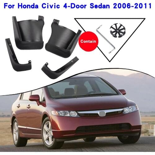 Car Fender Accessories For Honda Civic 4d 2008 8th Gen 2006-2011 Mudguards Splash Guards Fender Mudflaps Car Fender Mud Flaps