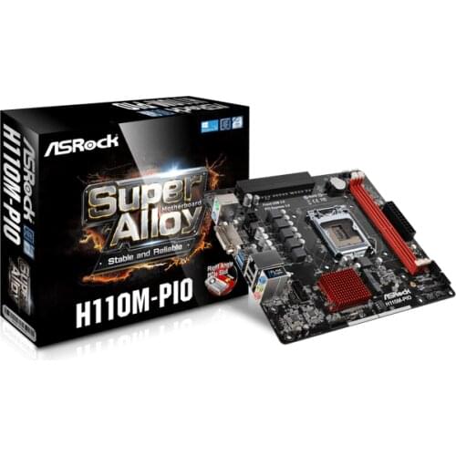 ASRock H110M-PIO one machine industrial control side plug-in graphics card motherboard uDTX