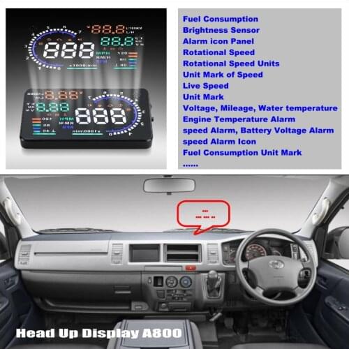 Car HUD Head Up Display For Toyota HiAce H200 Hiace Awing 2004~2014 - Safe Driving Screen Projector Refkecting Windshield