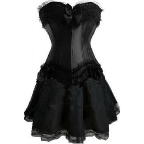 InstylesFree shiping walsonstyles 070-066black Burlesque Corset & tutu Fancy dress costume Can Can outfit instyle