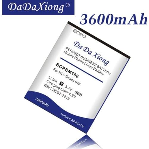 Da Da Xiong 3600mAh BOPBM100 Battery for HTC Desire 616 D616w v3 D616H d616d Cell Phone Battery