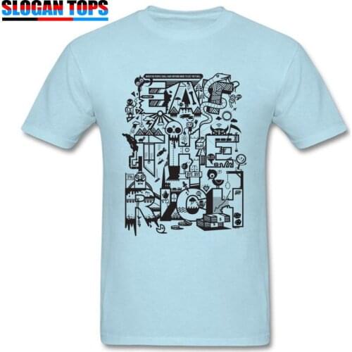 T Shirt EAT THE RICH Men T-shirts Summer Tee-Shirt April FOOL DAY Comics Funny Tshirt Summer Short Sleeve Cotton Fabric Tops