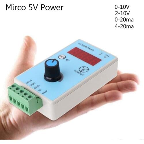 OOTDTY Handheld Current Voltage Signal Generator Analog Simulator Output 0-10V 0-20mA 63HF