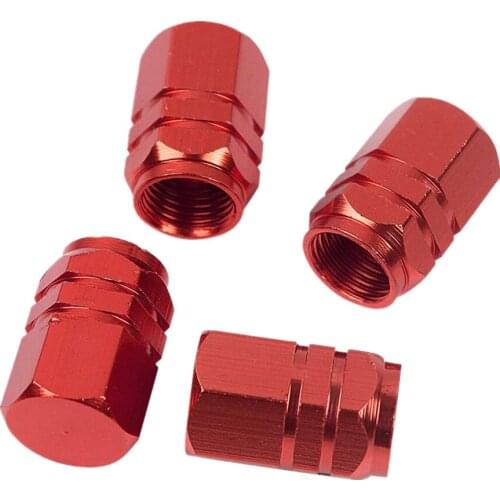 4Pcs Car Bicycle Motorcycle Wheel Tyre Tire Air Aluminum Alloy Valve Caps Stem Cover Hexagonal Tyre Wheel Ventil Valve Caps