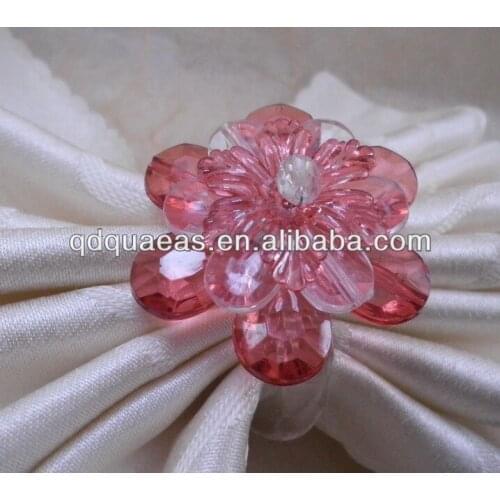 Red crystal beaded napkin ring