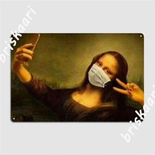 Mona Lisa Metal Signs Club Club Bar Retro Painting Décor Tin sign Posters