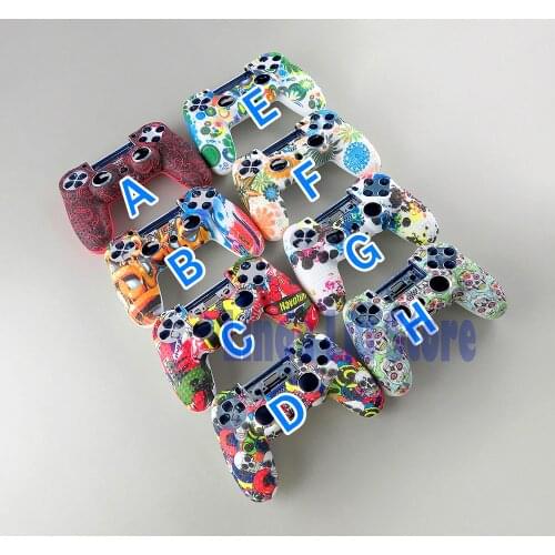 Anti-slip Silicone Cover Skin Case Graffiti for Sony PlayStation Dualshock 4 PS4 DS4 Pro Slim Controller Stick Protector 3pcs