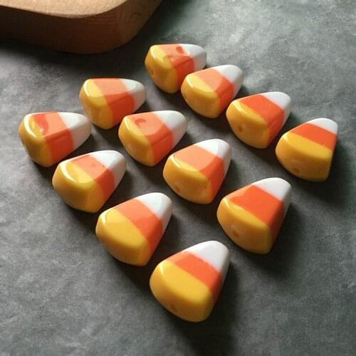 New style 50pcs/lot color printing geometry water drop shape resin beads diy jewelry earring/bracelet/necklace pendant accessory