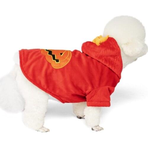 Pumpkin Dog Coat Halloween Puppy Cat Dog Costume For Small Dogs Hoodies French Bulldog Chihuahua Pet Clothes
