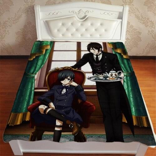 Kuroshitsuji Black Butler Ciel Throw Blanket Blankets For Beds Anime Manga