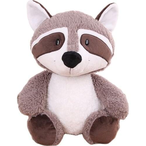25cm Grey Raccoon Plush Toy Lovely Raccoon Cute Soft Stuffed Animals Doll Pillow For Girls Children Kids Baby Birthday Gift