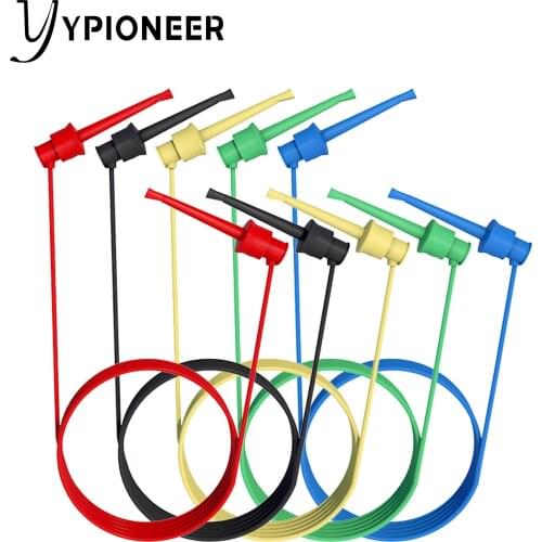 YPioneer P1520 Silicone Test Leads 5PCS Minigrabber to Minigrabber Test Cable Wires Dual IC Test Hook Clips for Electrical Test