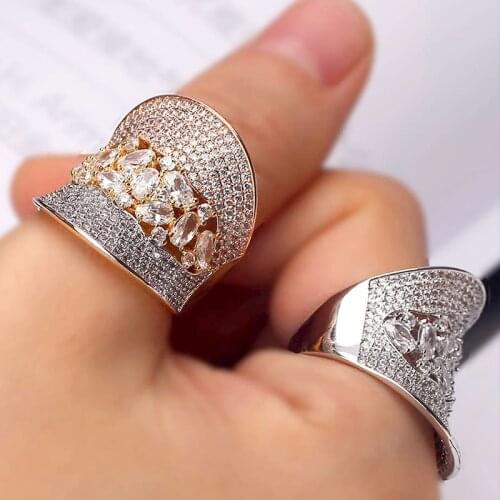 Bride Talk Luxury Brand Wedding Ring For Women Cubic Zirconia Super Quality Christmas Gift Dubai Bridal Ring Jewelry Accessories