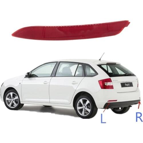 Rear Bumper Reflectors Lights For Skoda Rapid Spaceback 2013-2019 Warning Lamps Stop Lamps Brake Lights
