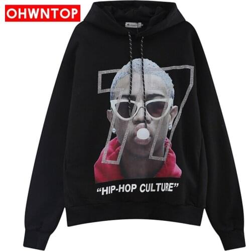 Rock Hipster Hoodies Streetwear Hip Hop Character Portrait Pullover Hooded Sweatshirts Harajuku Fashion Casual Hoodie Clothing
