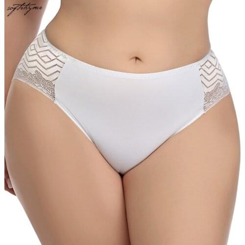 Softrhyme High Quality Briefs for Women Sexy Lace Panties Fashion Comfort Lingerie Female Underpant Mid-Rise Intimates Underwear