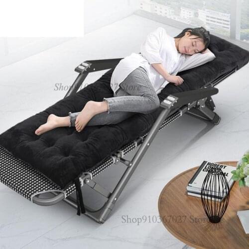 Fun Lounge Chair Lunch Nap Bed Marching Bed Portable Simple Single Adult Escort Home Office Folding Bed