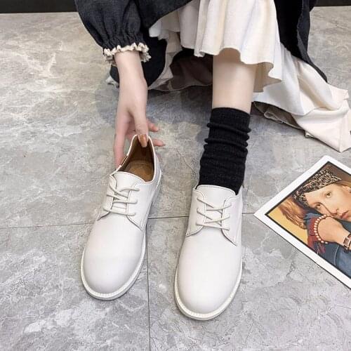 Women Flats Round Toe Lace-Up High-Quality Cow Leather Comfortable Ladies Shoes Fashionable Flats SO323