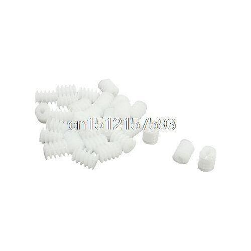 30 Pcs 2mm x 6mm Plastic Worm Gear 8mm Height for Electric Motor Spindle