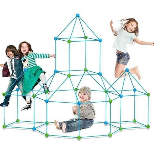Diy 3d Play House Toys For Children Gift Fort Building Kit Construction Set Kids Toy Tents Fortress Builder Castles Tunnels