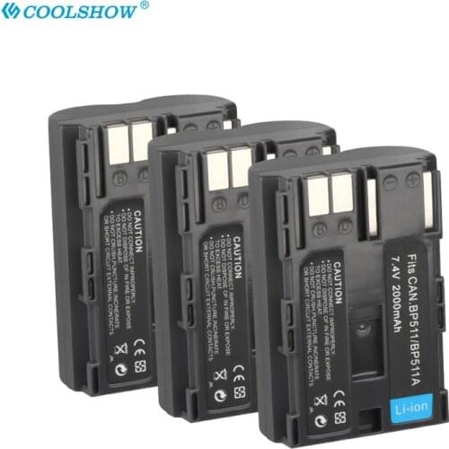 Camera Battery BP-511 BP-511A BP511A BP 511A For Canon EOS 40D 300D 5D 20D 30D 50D 10D D60 G6 BP511 FV40 FV30 FV100 200 2000mah
