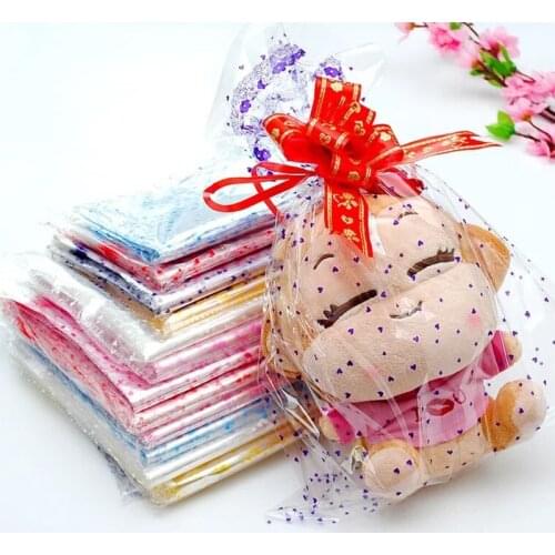 Large Plastic Gift Package Bag 100Pcs Plastic Packaging Bag Clear Cellophane Bag Bakery Gift Packing Bag